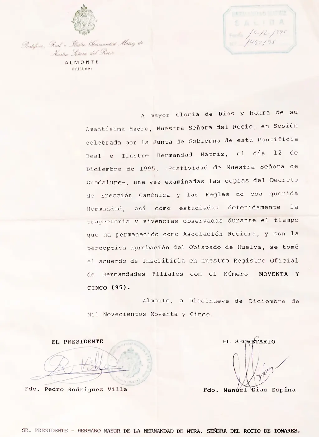 tomres filial rocio