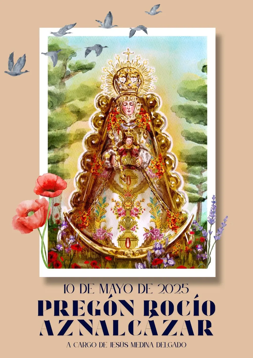 Cartel pregón Rocío Aznalcázar 2025