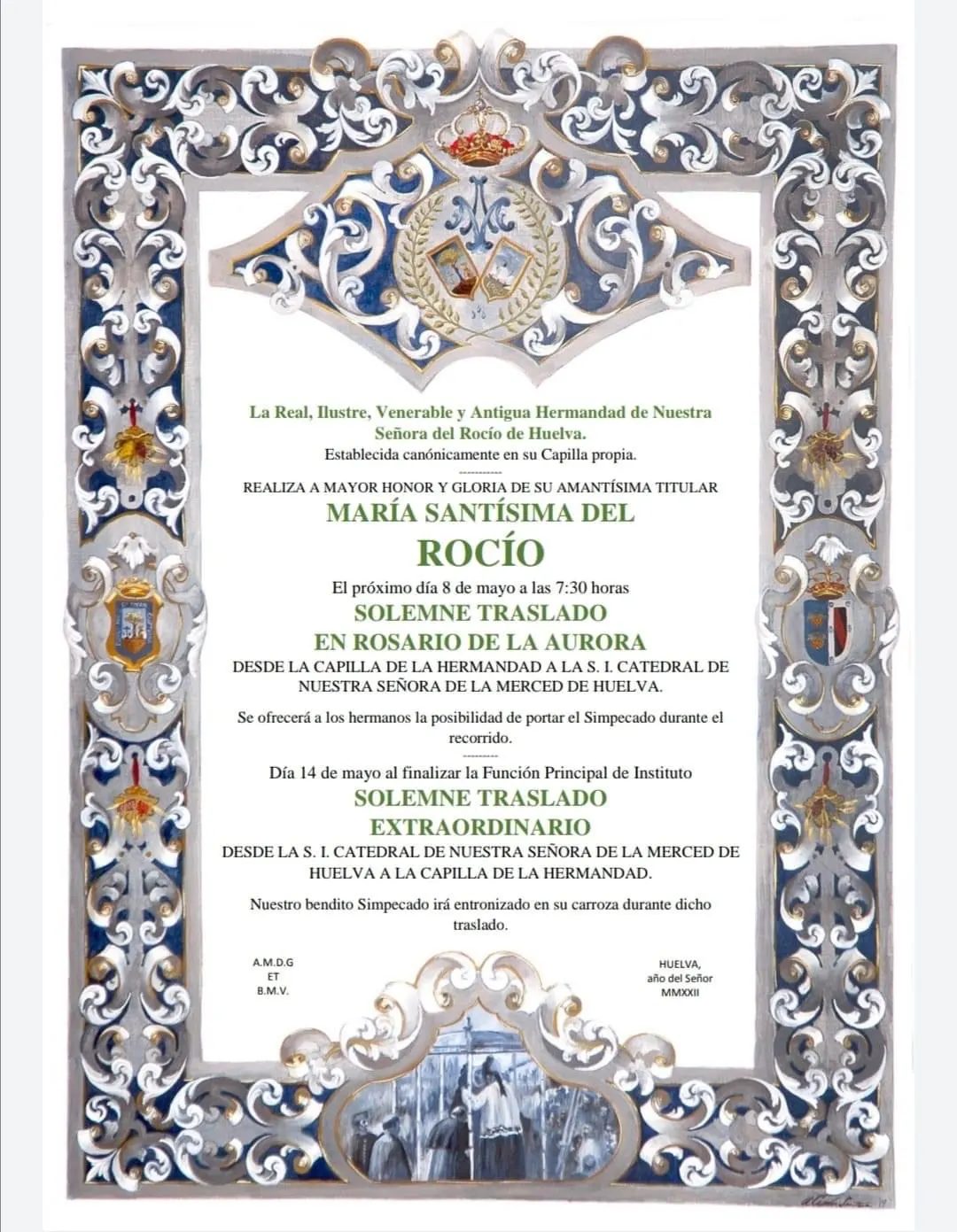 Cultos Rocio 2022 Huelva