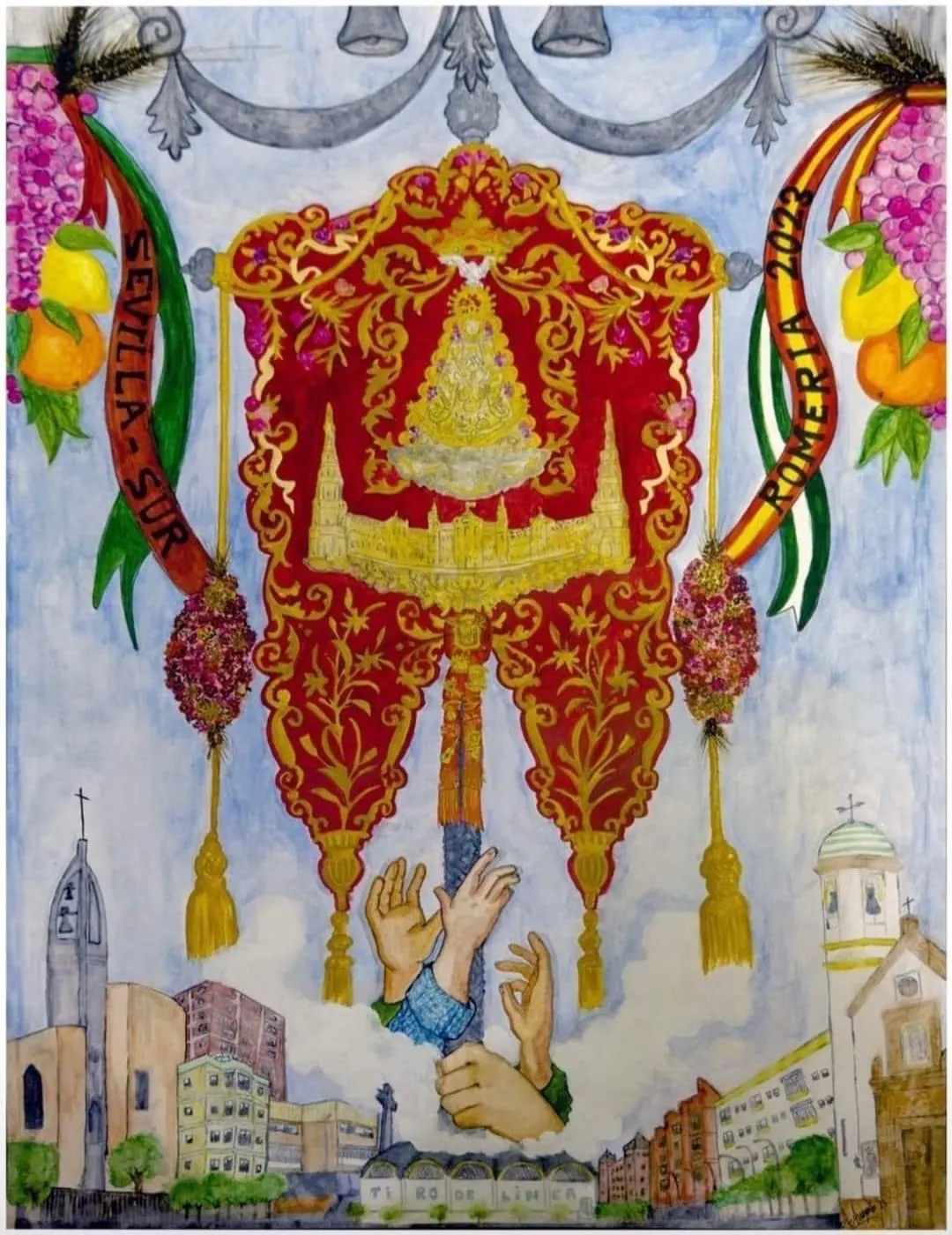 Cartel Rocío 2023 Sevilla Sur