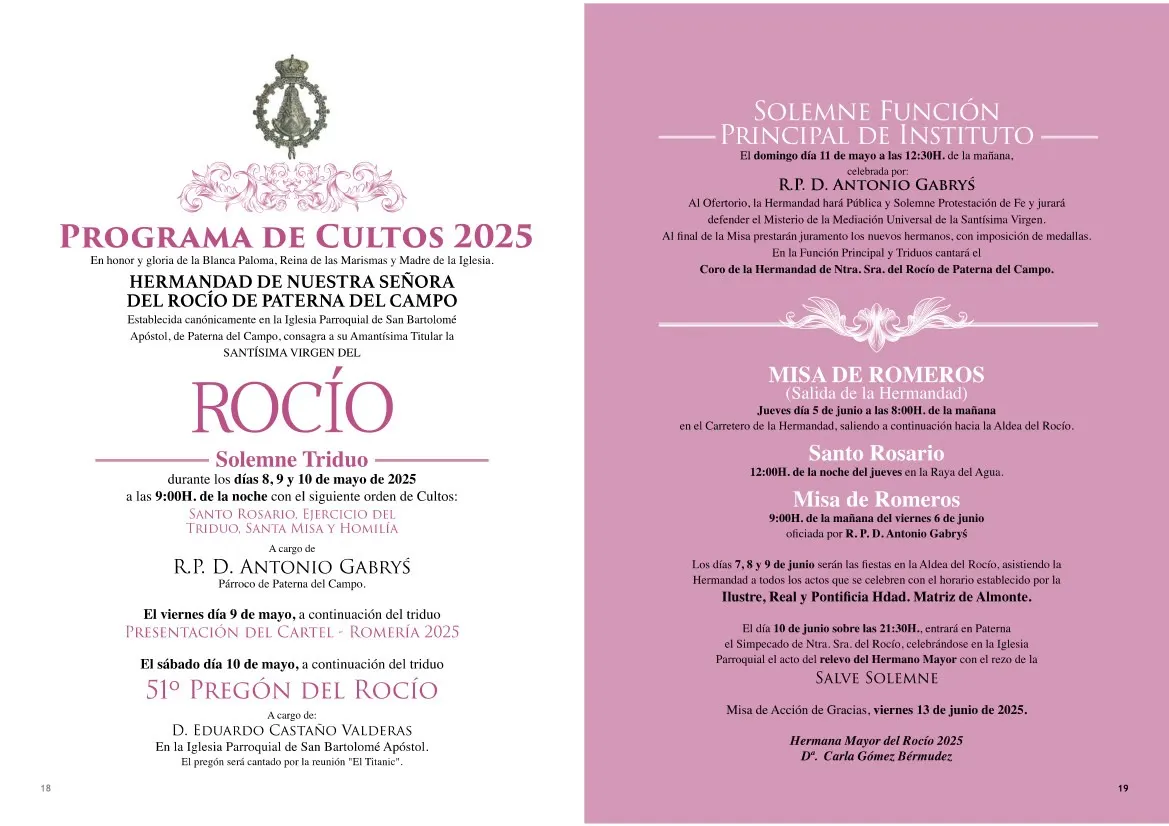 Actos 2025 rocio paterna