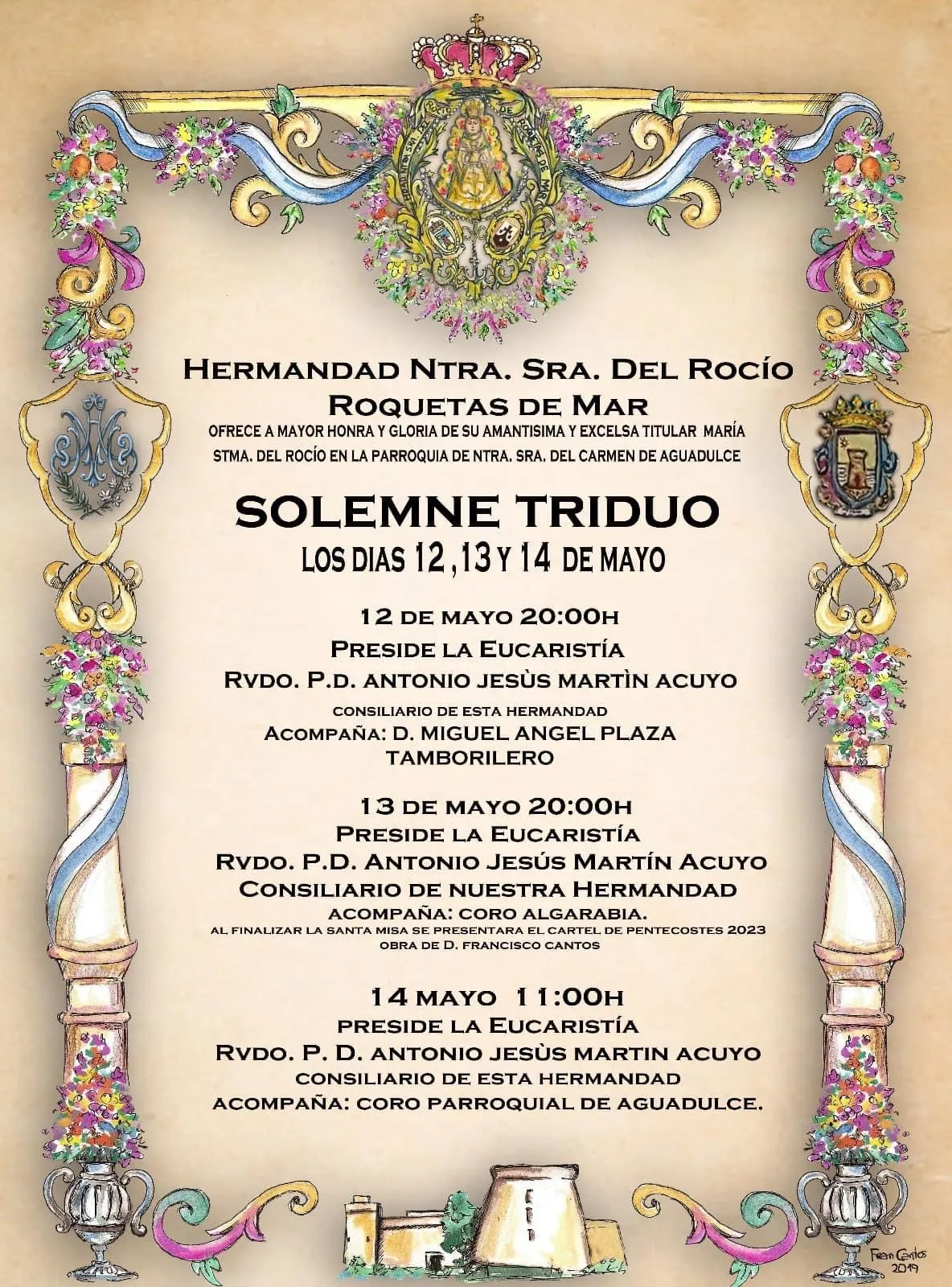 cultos rocio 2023 Roquetas