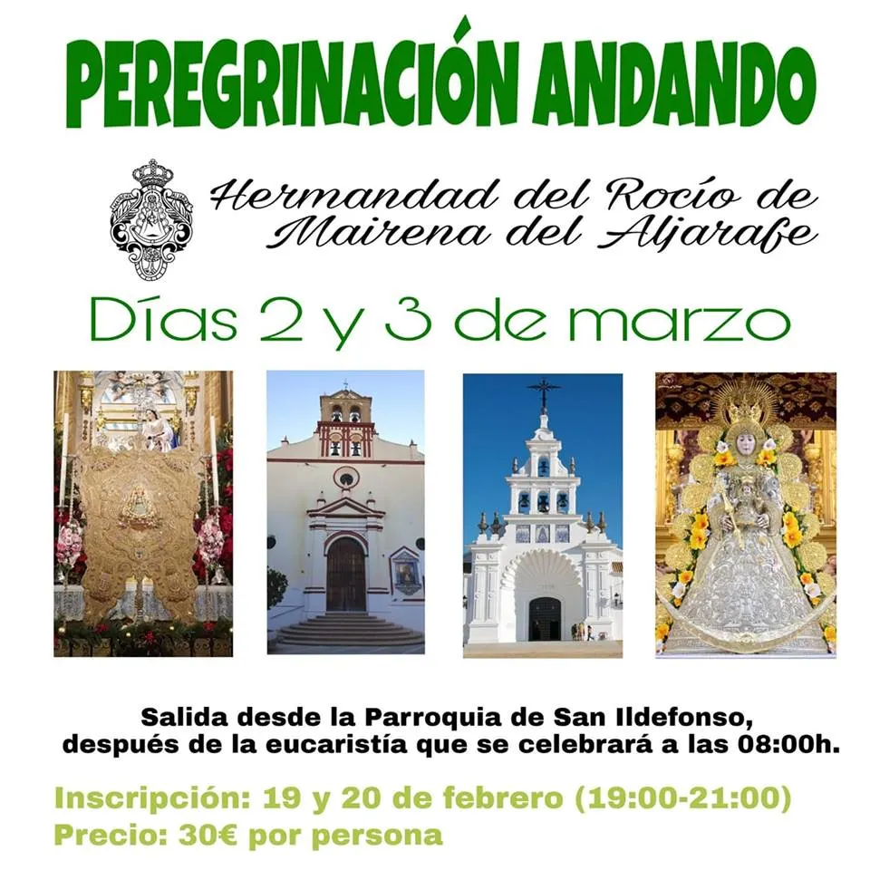 Mairena del aljarafe peregrinacion andando 2019