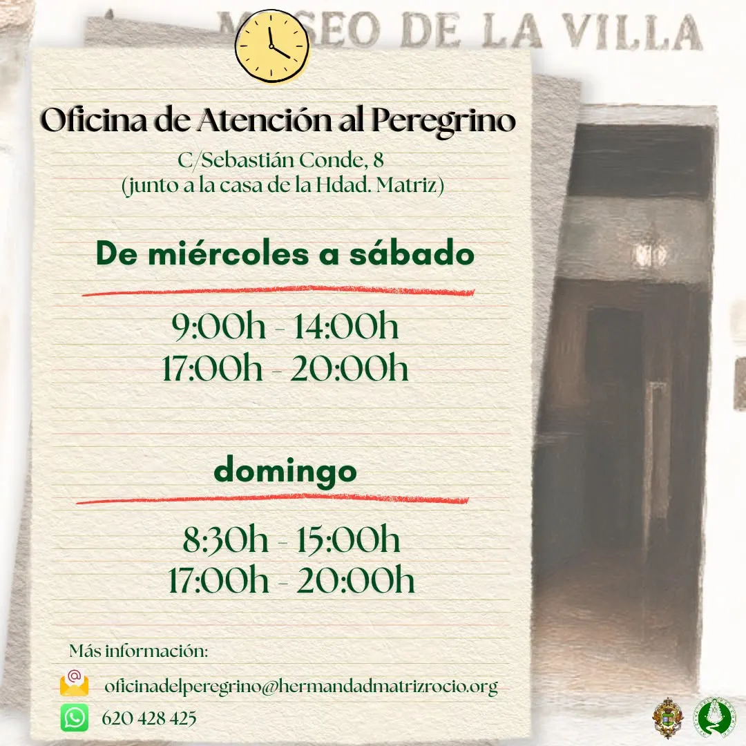 horarios oficina de atencion peregrino rocio 2026 1