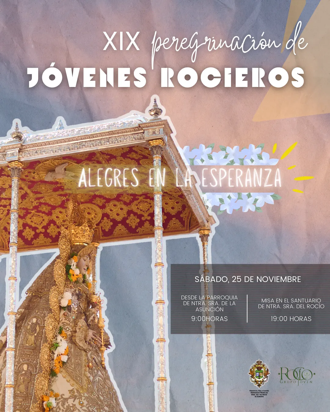 Cartel Peregrinación Jóvenes Rocieros 2023