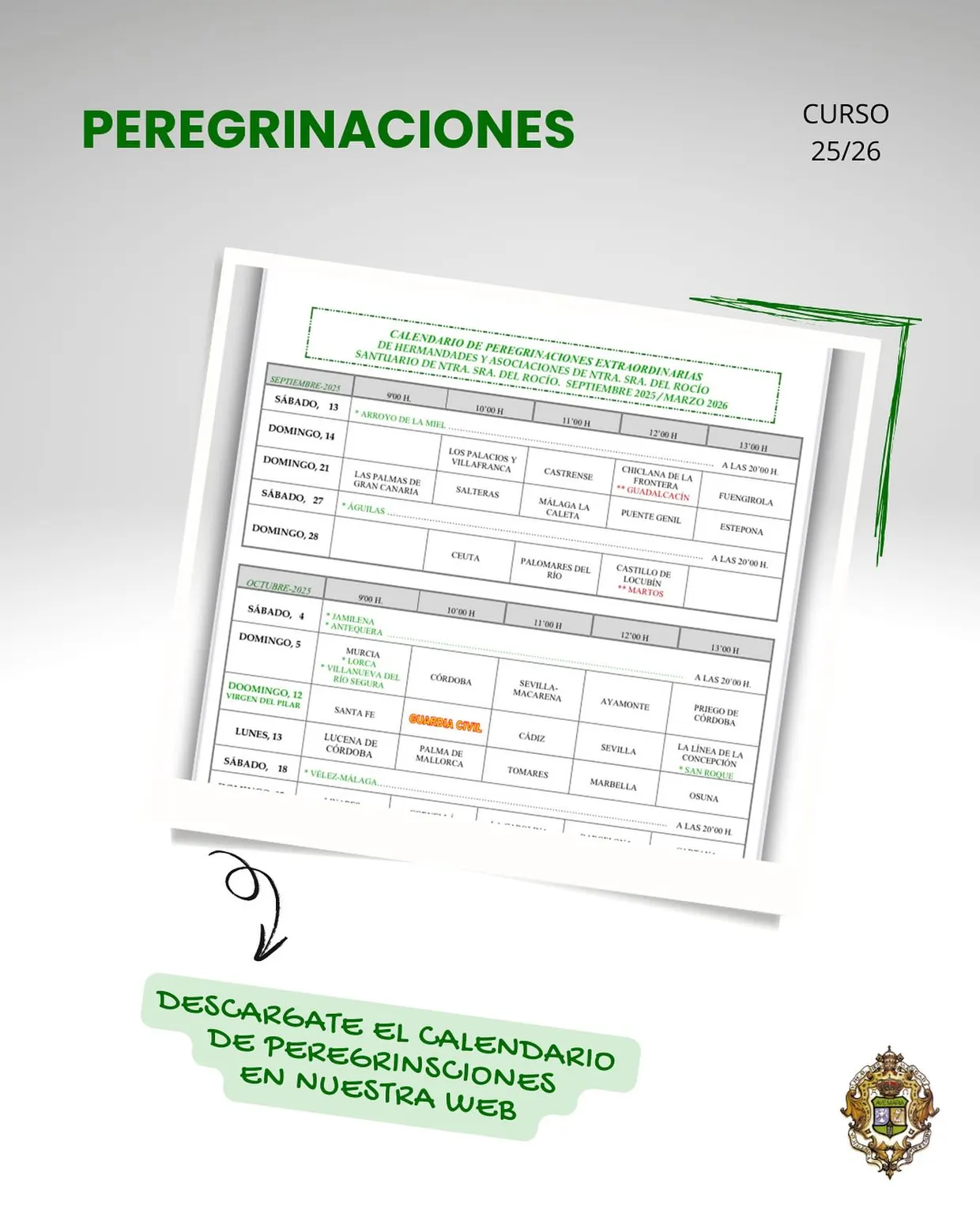 calendario peregrinaciones 20025-26-1