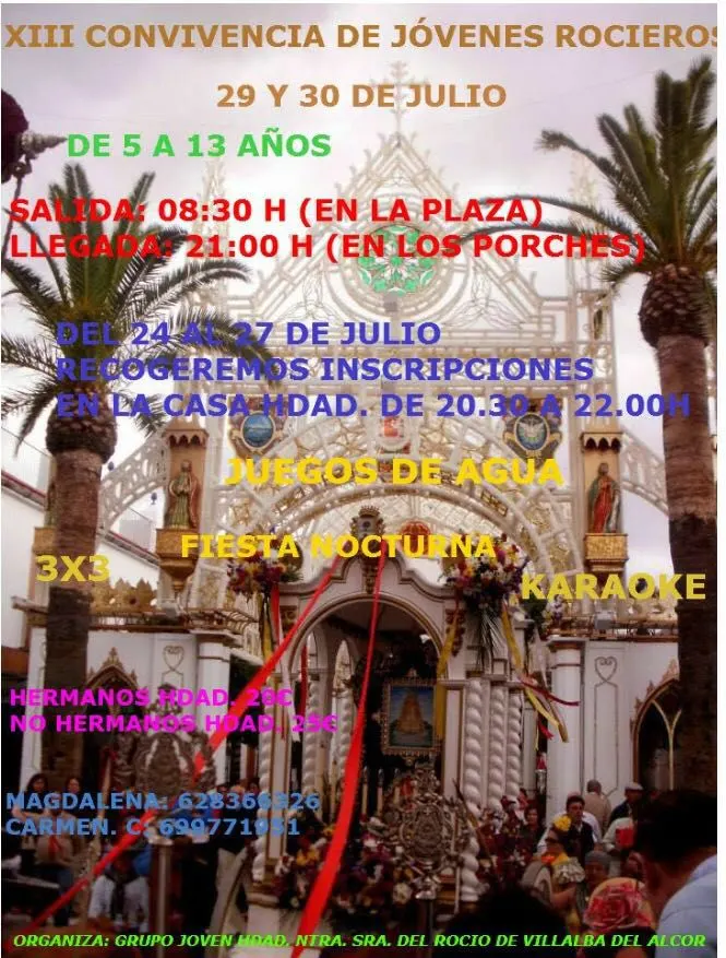 Villalba del alcor convivencia jovenes rocieros