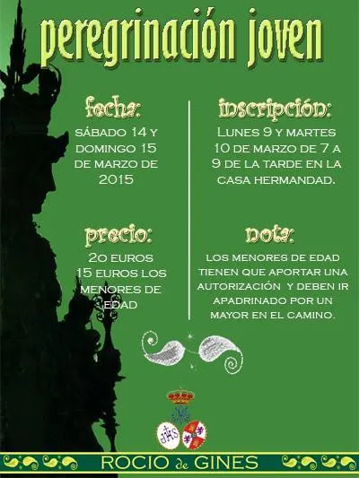 Gines peregrinacion joven 2015