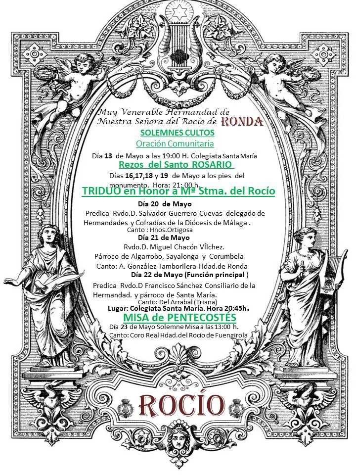 Rocio ronda cartel de cultos 2021