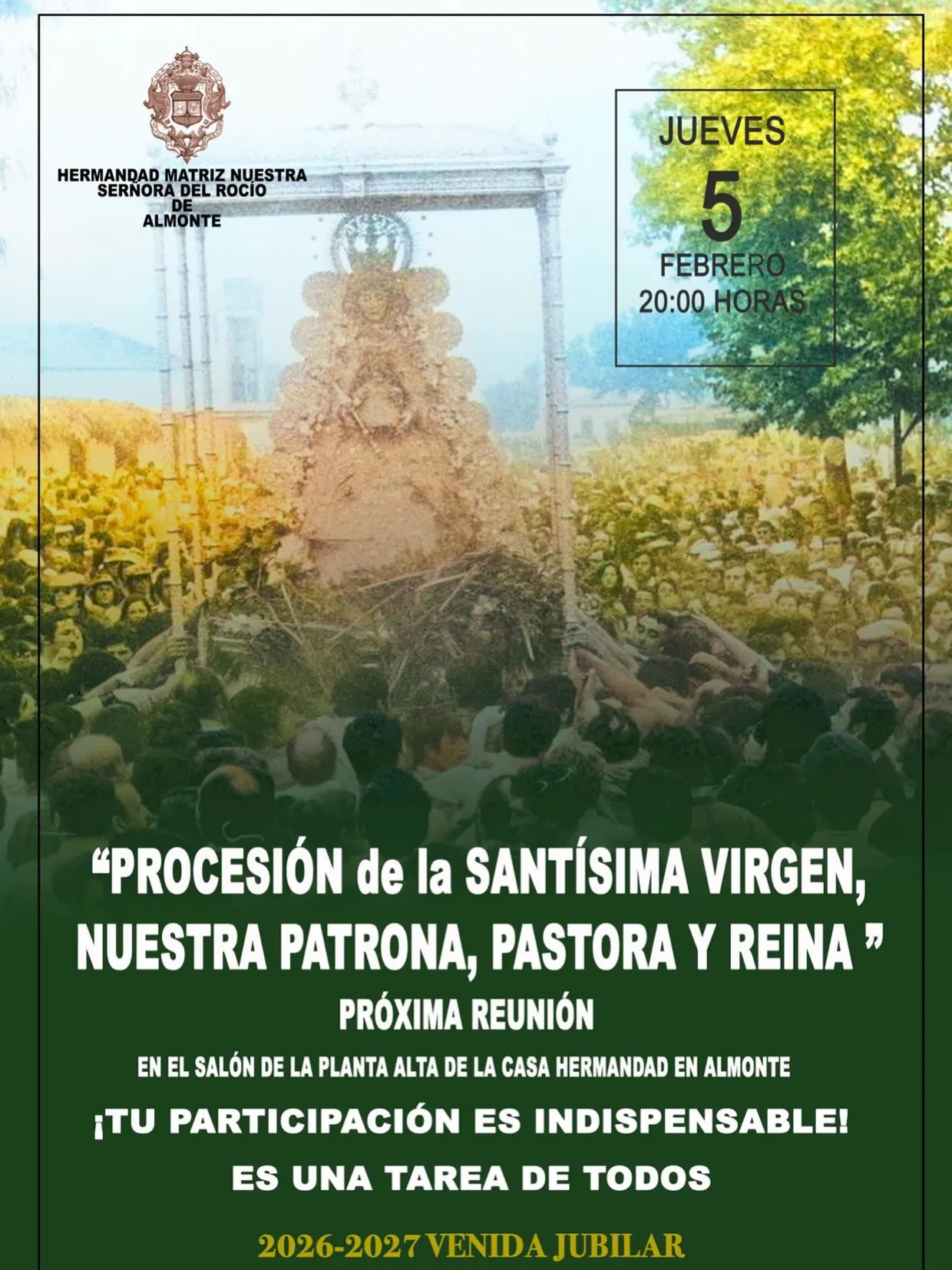 reunion matriz procesion rocio 2026