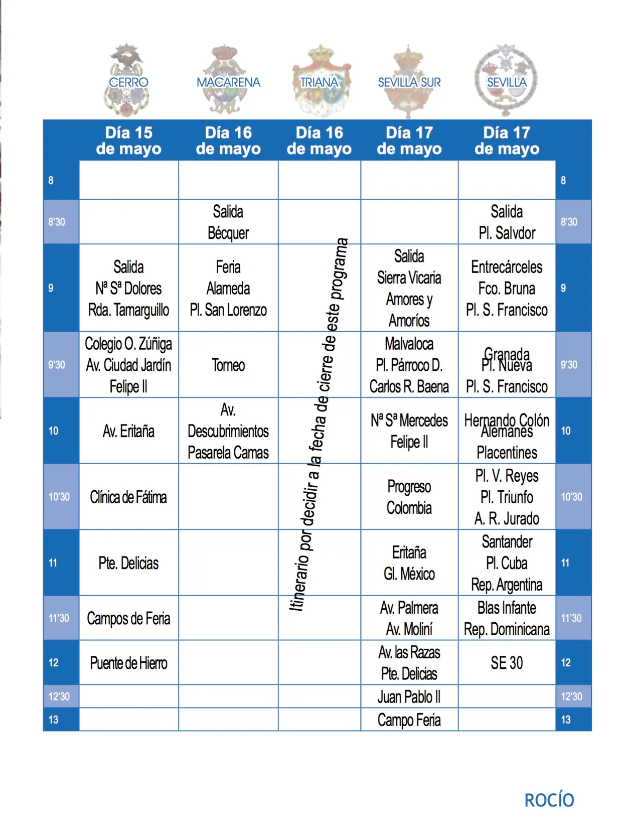 Itinerarios hermandades sevilla 2018-1