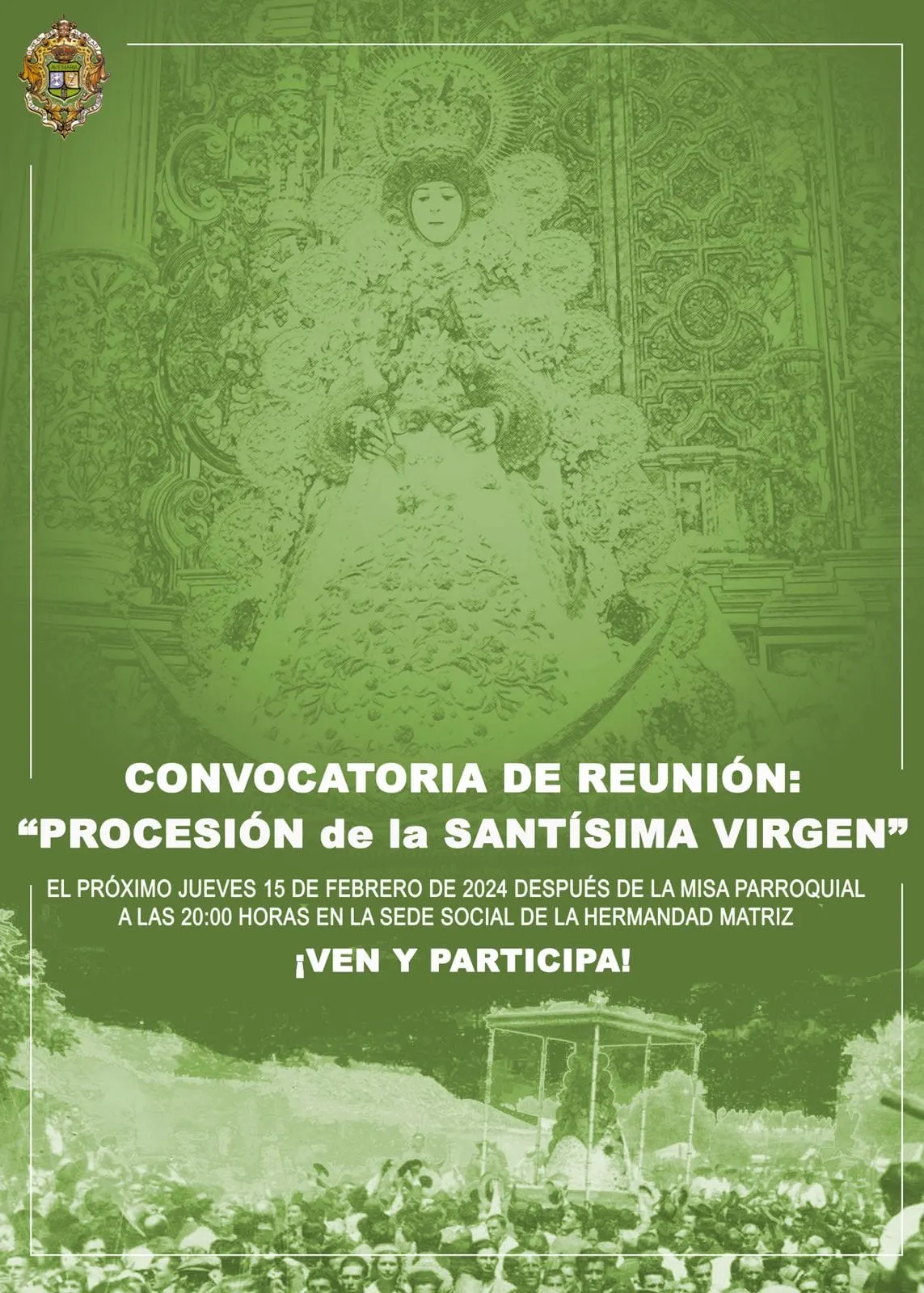 Reunión sobre la procesión de la Virgen, en la Casa Hermandad rocio
