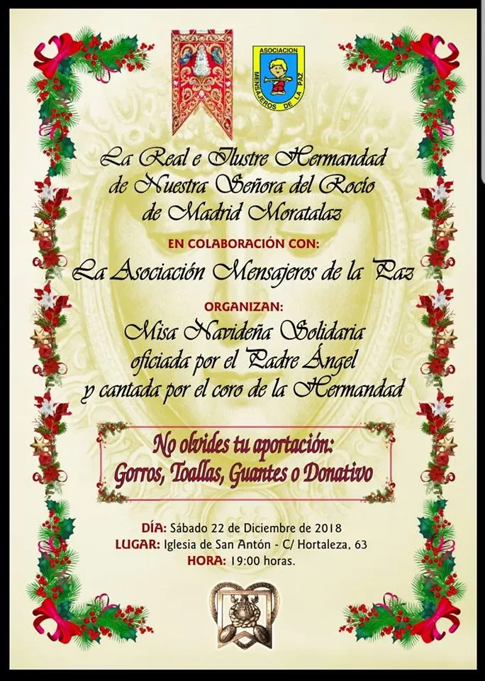 Moratalaz misa solidaria rocio 2018