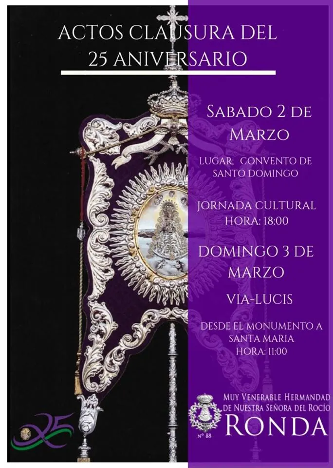 Ronda rocio actos clausura 25 aniversario