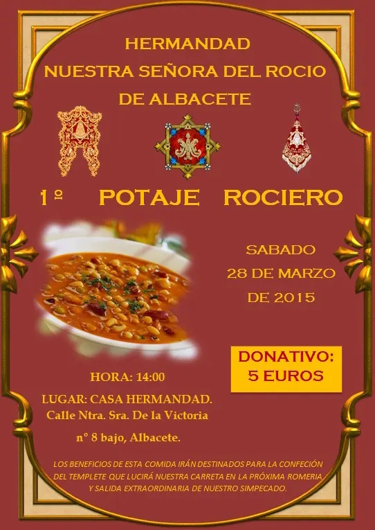 Albacete -CARTEL POTAJE ROCIERO 2015