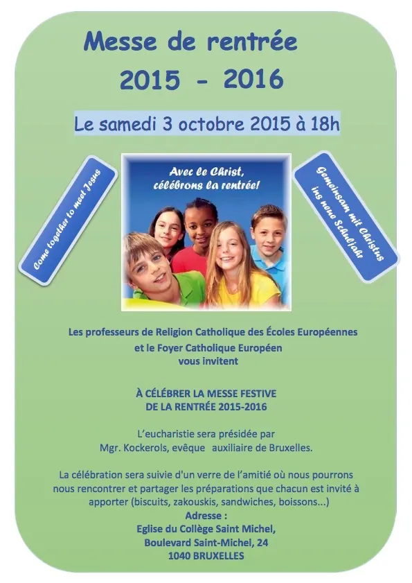 Bruselas Messe de la rentrée 2015-2 langues
