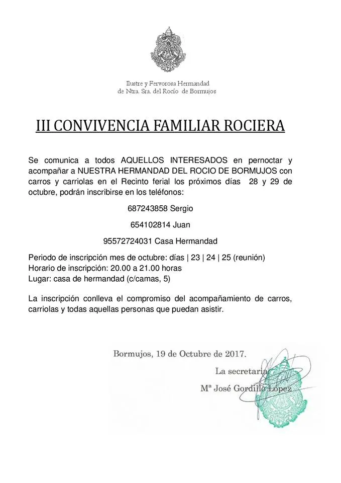 Bormujos convivencia rociera