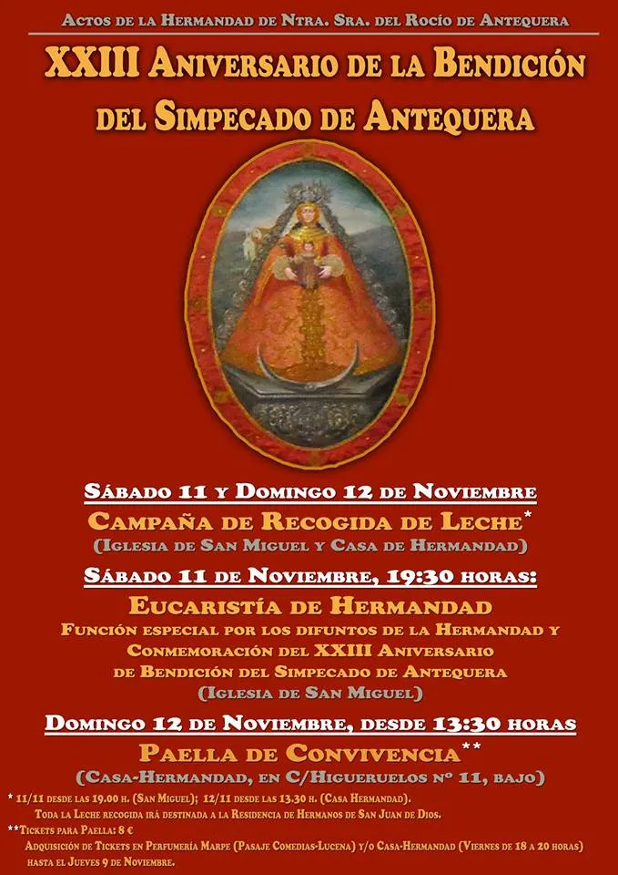Antequera XXIII aniversario bendicion simpecado rocio