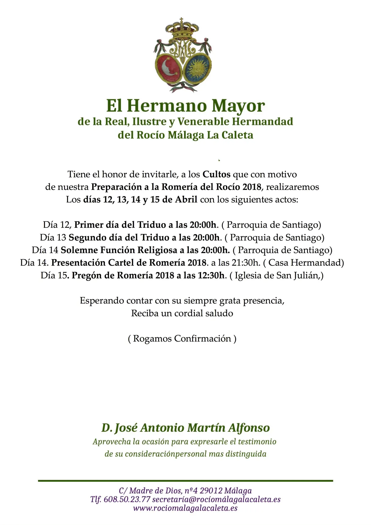 Malaga la caleta actos 2018