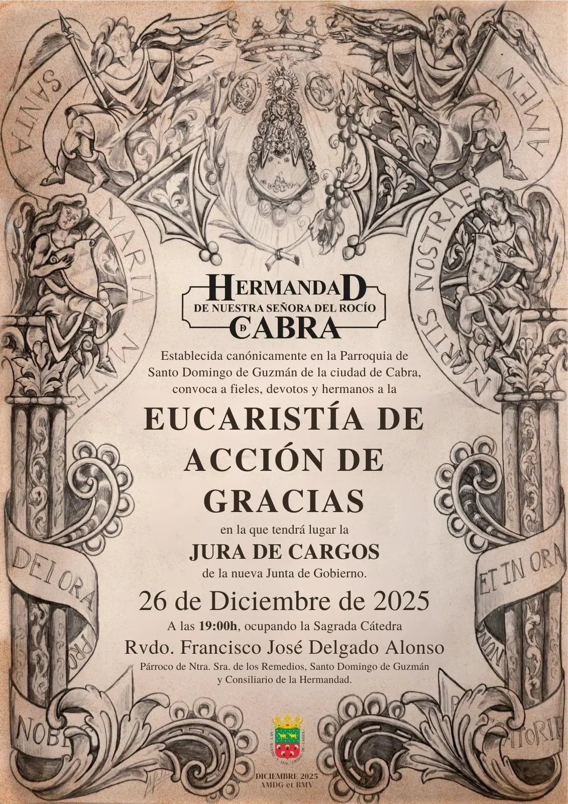 Hermandad de Cabra - Eucaristía de Acción de Gracias y Jura de Cargos de la nueva Junta de Gobierno