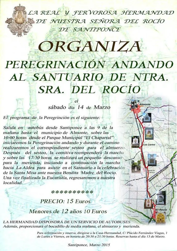 Santiponce peregrinacion andadndo 2015