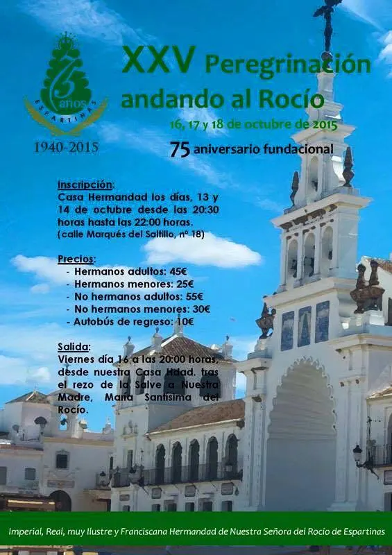 Espartinas peregrinacion andando al rocio 2015
