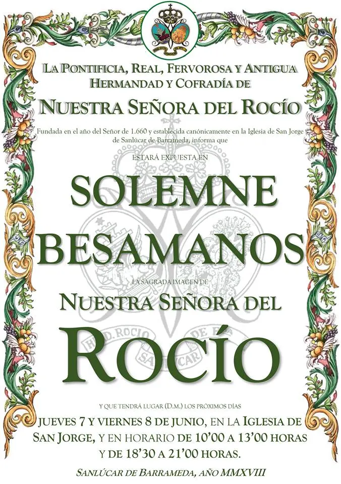 Sanlucar de Barrameda besamanos