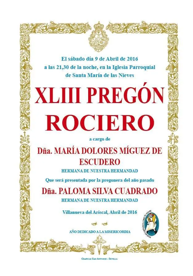 Villanueva del Ariscal pregon 2016