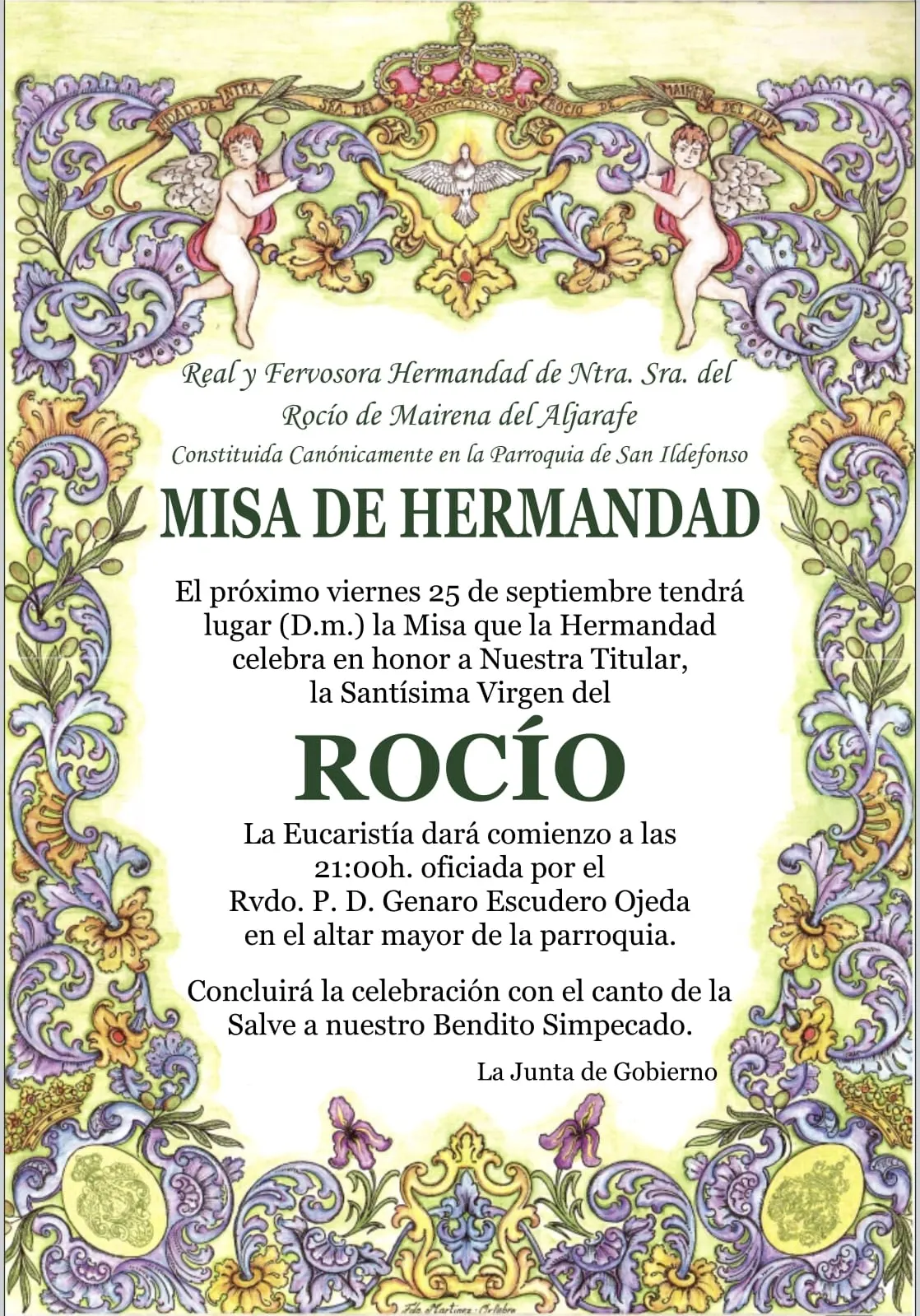 Mairena rocio misa hermandad 2020