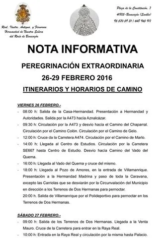 Benacazon peregrinacion 2016