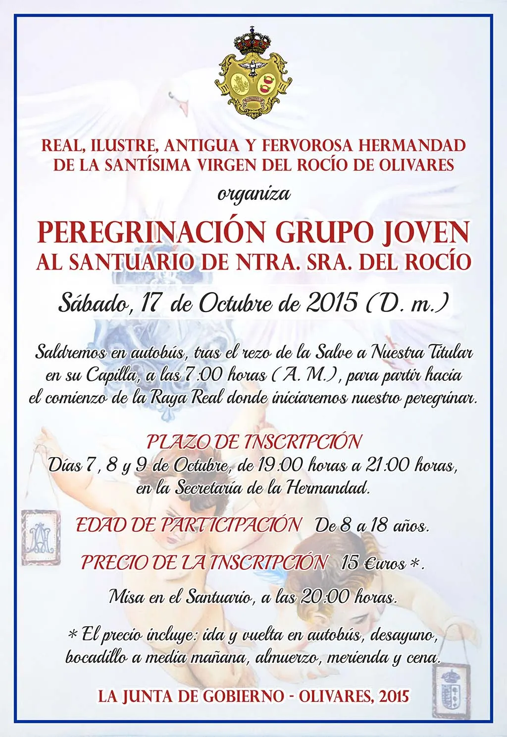 olivares PEREGRINACION GRUPO JOVEN 2015