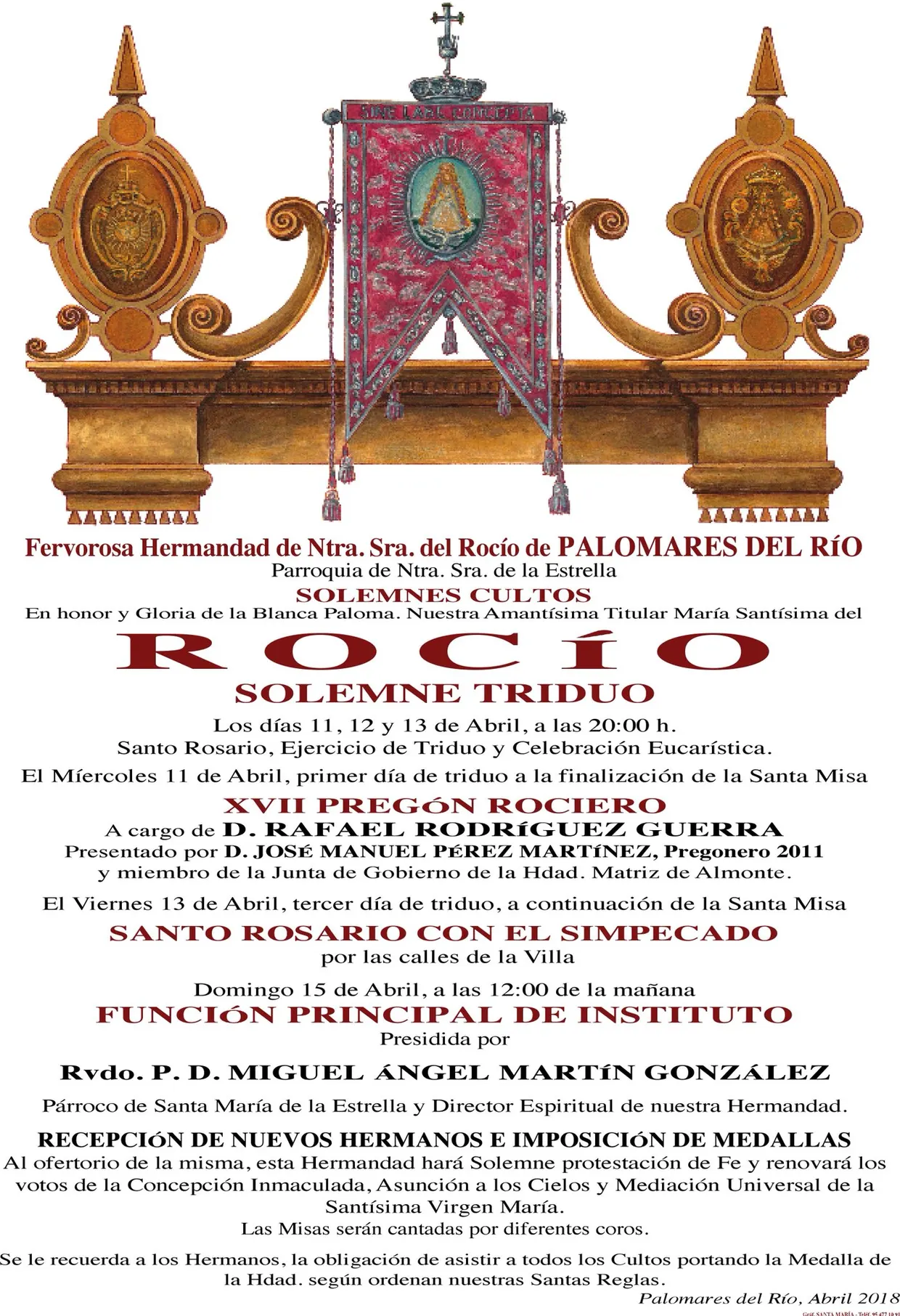 Palomares de rio pregon triduo 2018