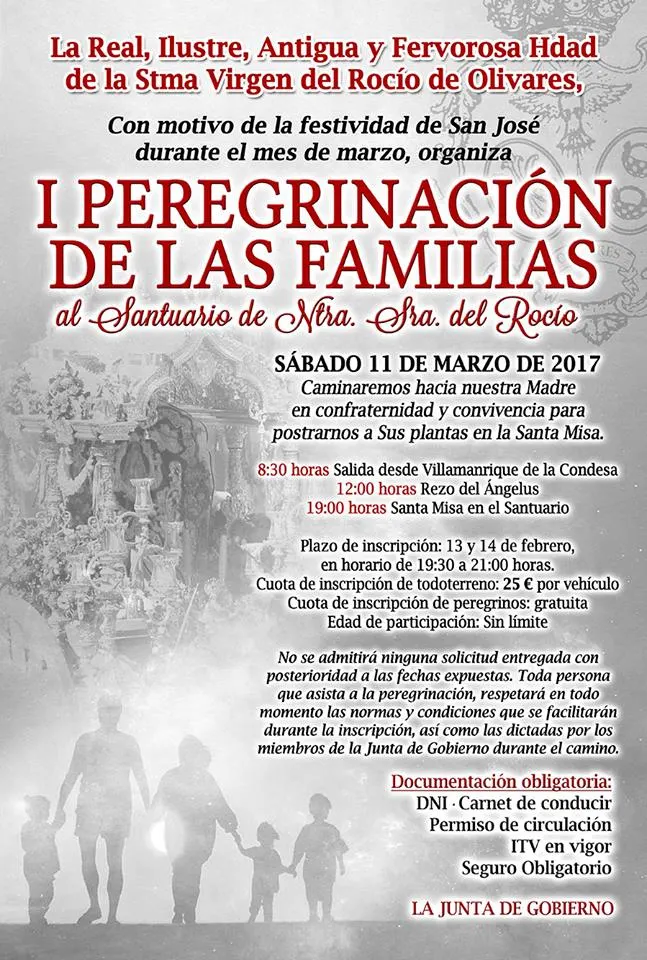 Olivares peregrinacion familias al rocio