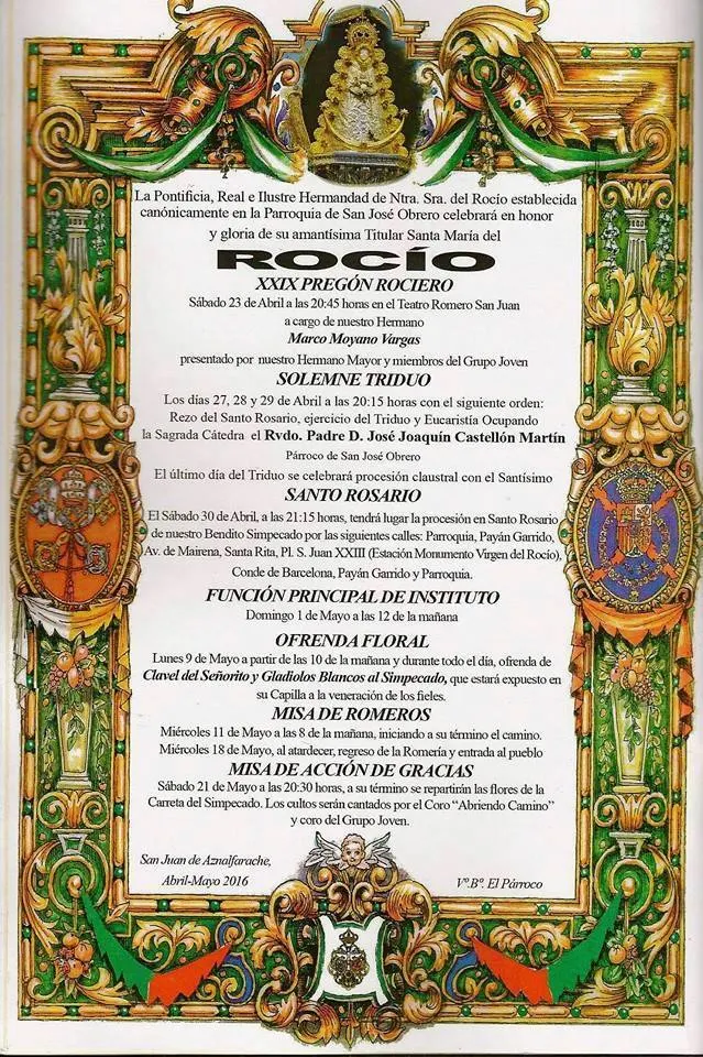 San Juan de Aznalfarache triduo rocio 2016