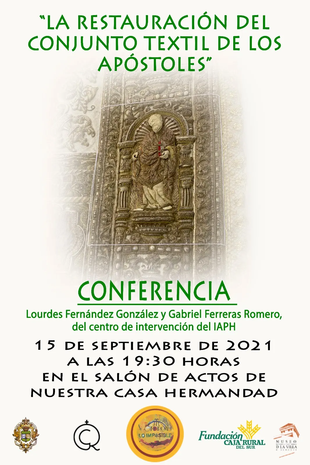 conferencia restauracion traje apostoles rocio
