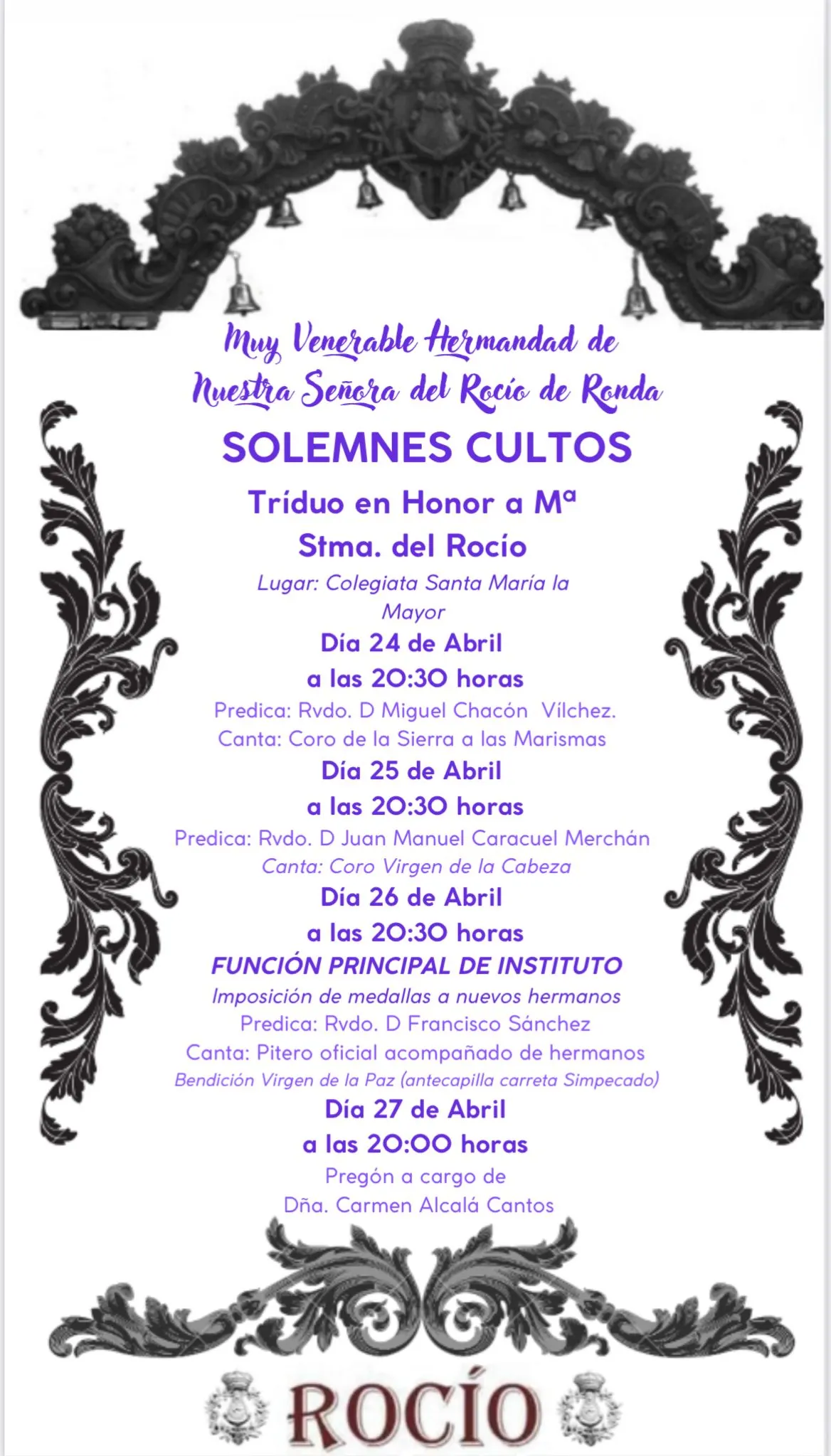 rocio ronda cultos