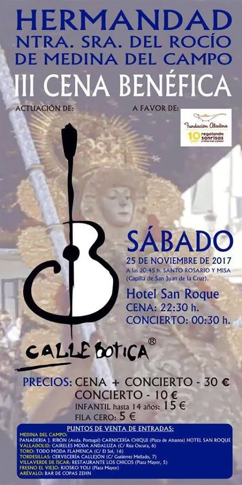 Medina del campo cena benéfica