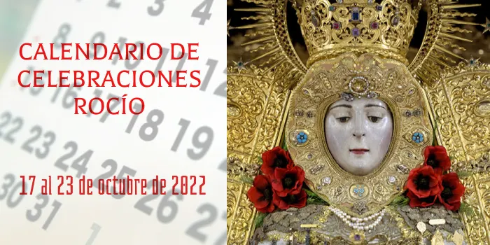 Rocio calendario 18 a 23 de octubre 2022