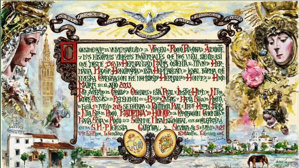 La Hdad. Matriz Madrina de Honor de la Coronación Canónica de María Stma. del Rocío-1