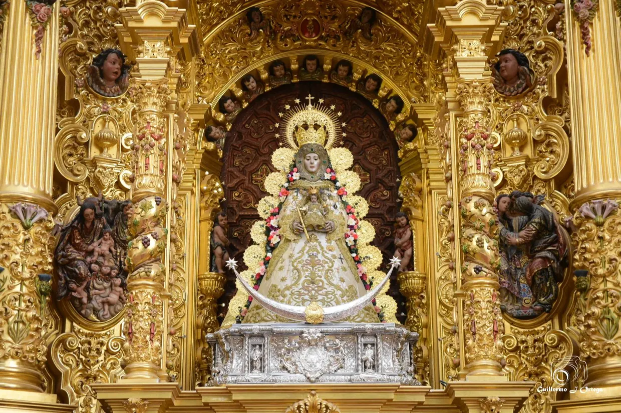 Virgen candelaria lazo blanco