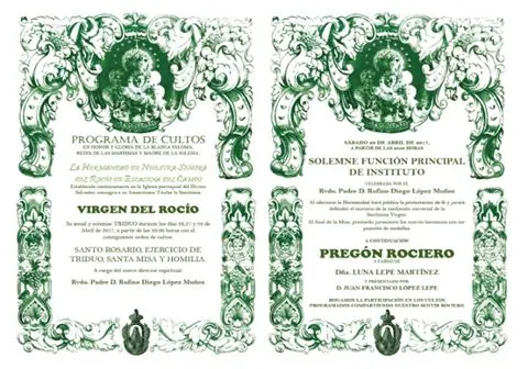 Escacena pregon y triduo 2017