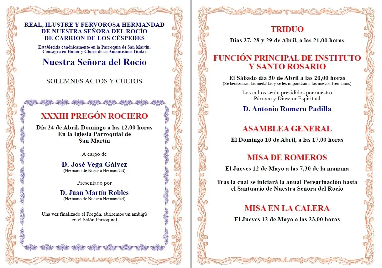 Carrion Triduo y Pregón 2016