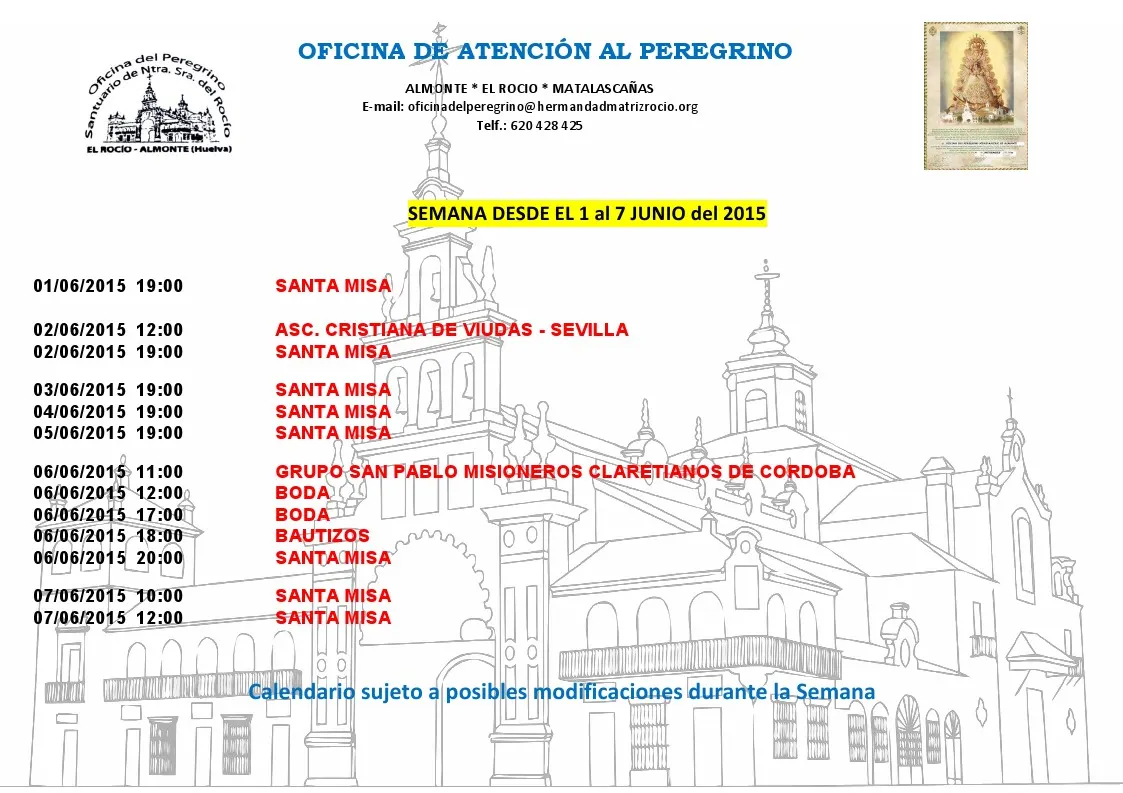calendario 1a7 de 06 2015