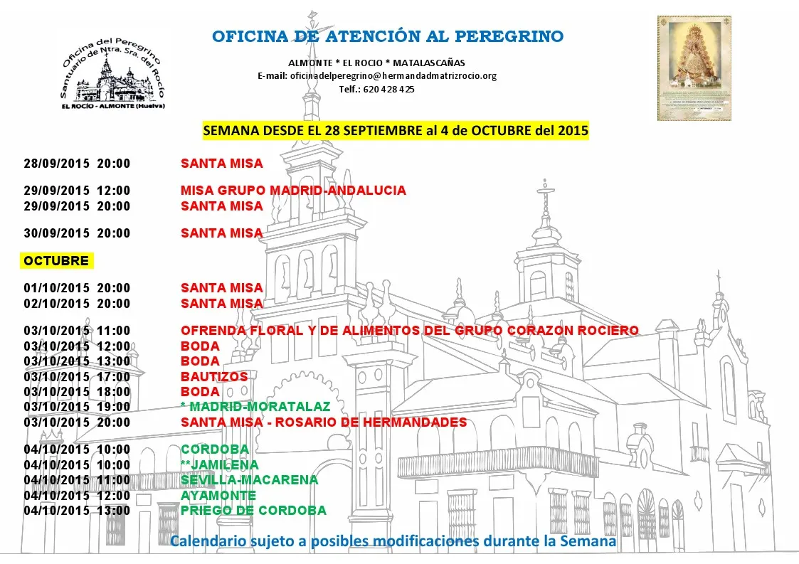 calendario 28-09 a 4-10-2015