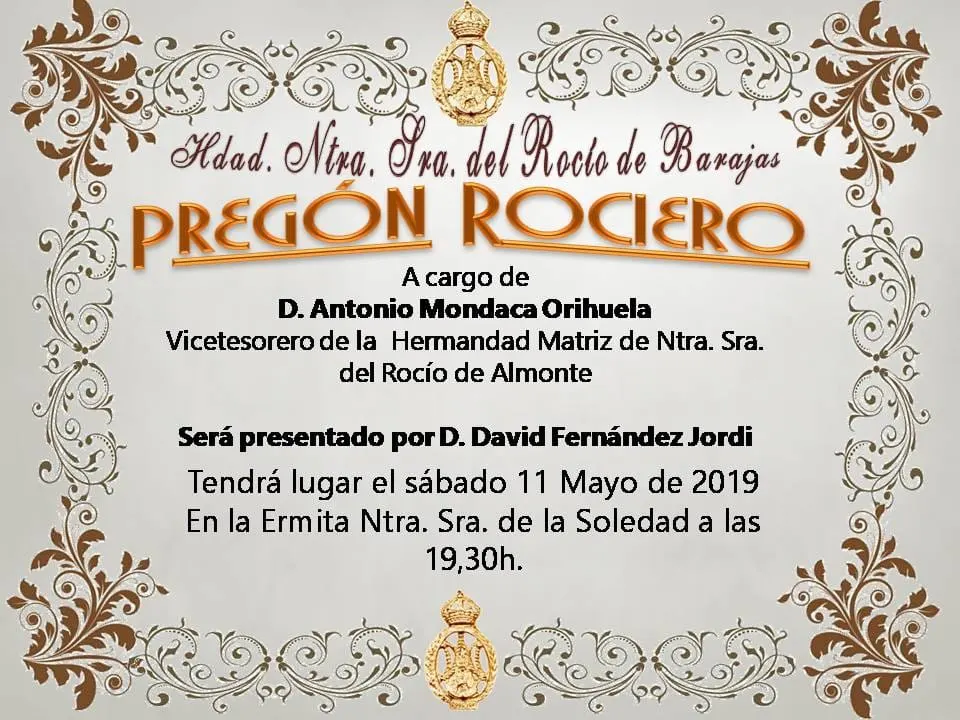 Barajas pregon 2019