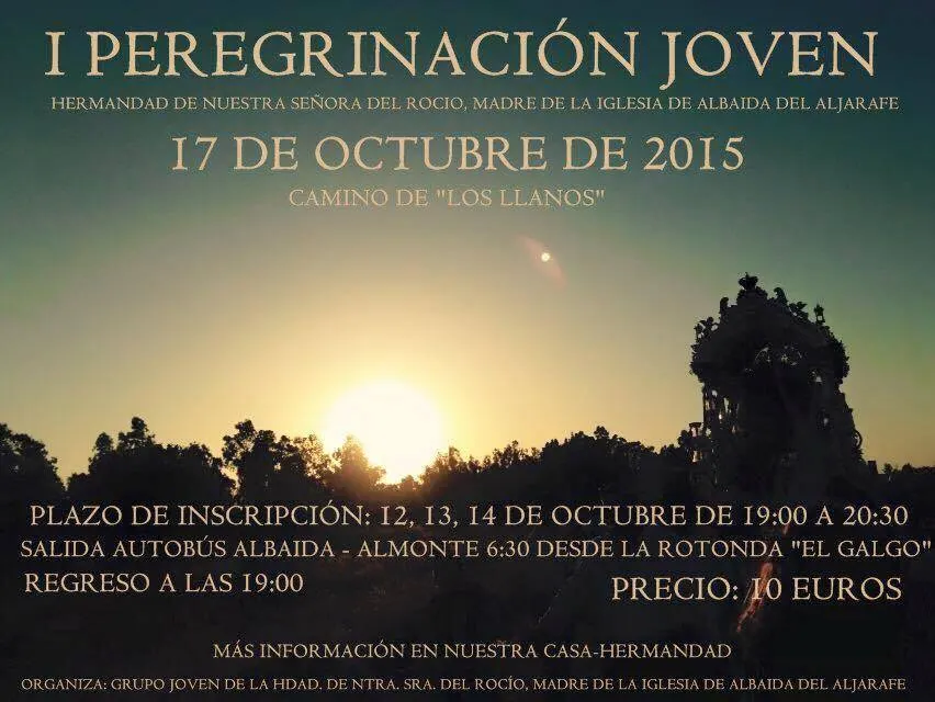 Albaida del aljarafe jovenes andando al rocio 2015