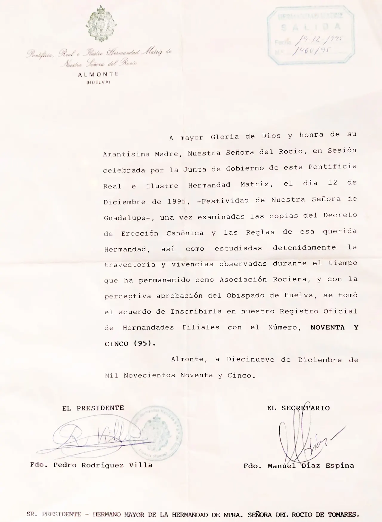 tomres filial rocio