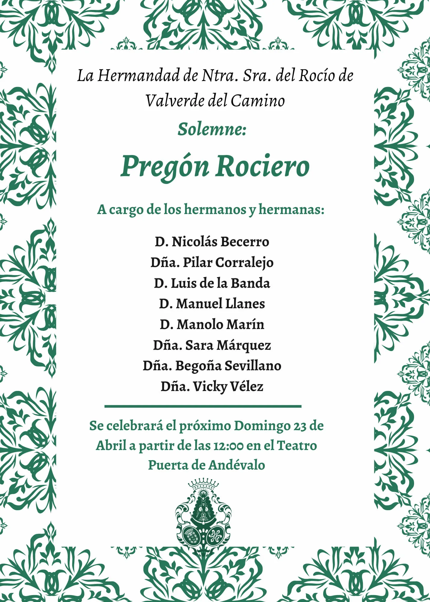 Pregon rocio 2023 Valverde
