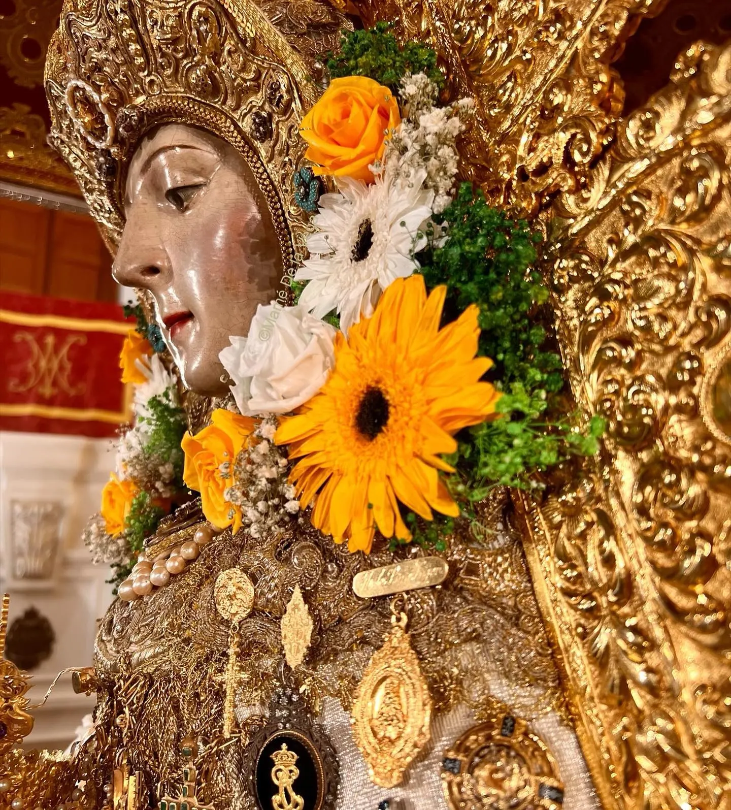 Virgen-del-Rocío-entronizada-en-su-paso-para-la-Romería-de-2023-7