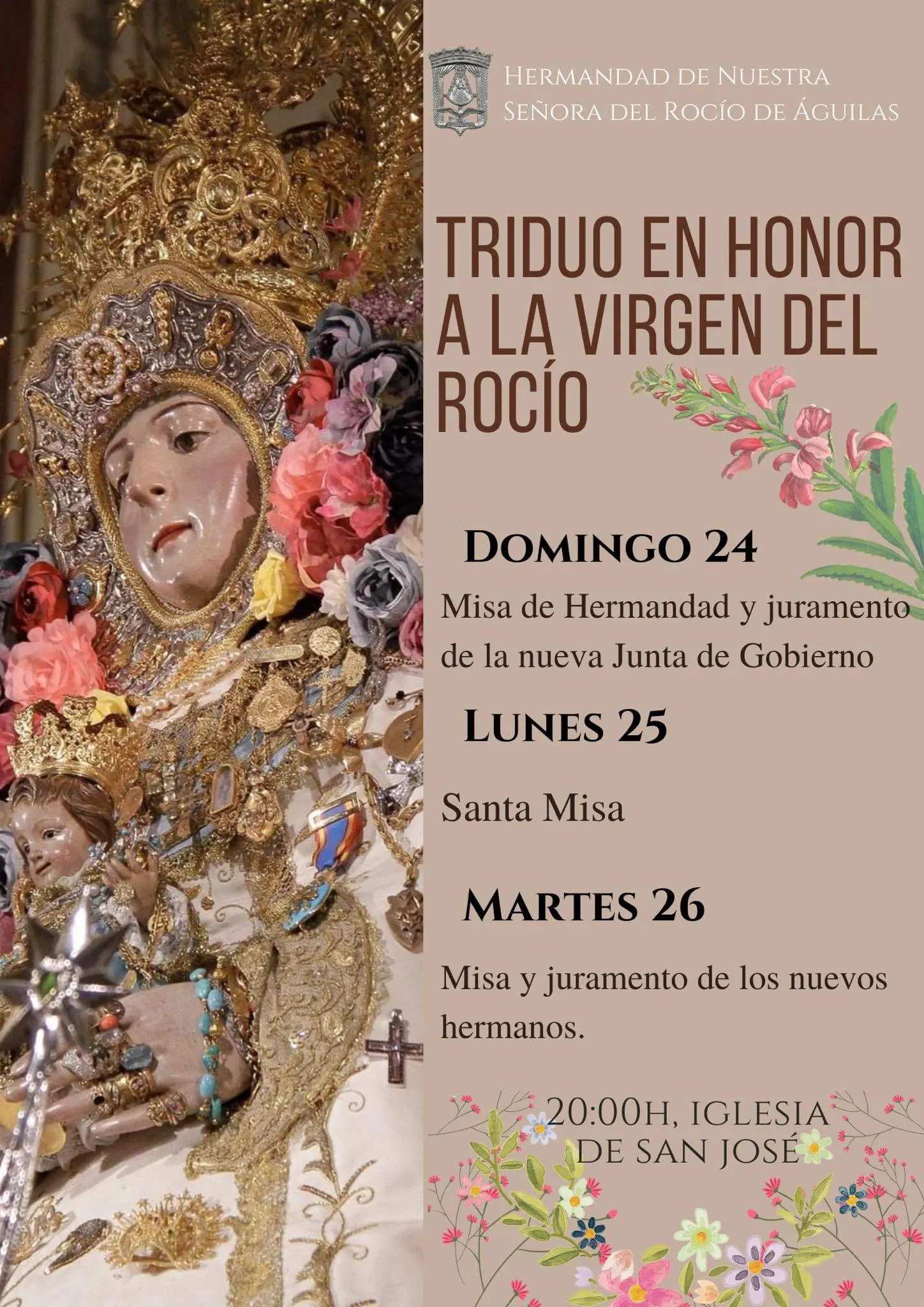 Rocío de Águilas triduo 2022